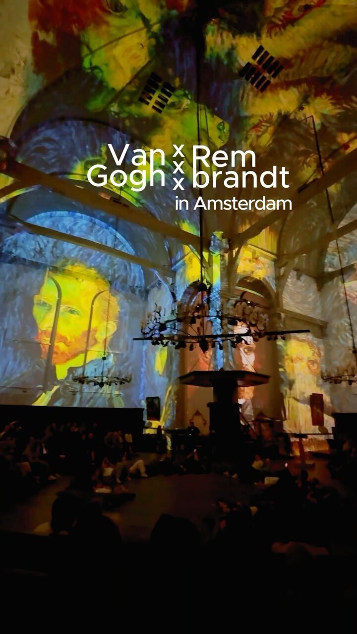 🎨 Meet two Dutch masters in Van Gogh & Rembrandt in Amsterdam: the untold story. ✨ Their paintings become alive in this 360° experience located in the Noorderkerk in the middle of the Jordaan. ⛪️ Will you visit? 🤩