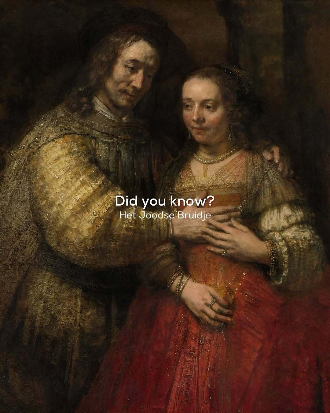 Step into the world of Rembrandt 🎨✨ The Jewish Bride is one of his most intimate masterpieces, full of love, warmth, and emotion.

#Rembrandt #TheJewishBride #ArtLovers #Masterpiece #RomanticArt #AmsterdamArt #ArtInspiration