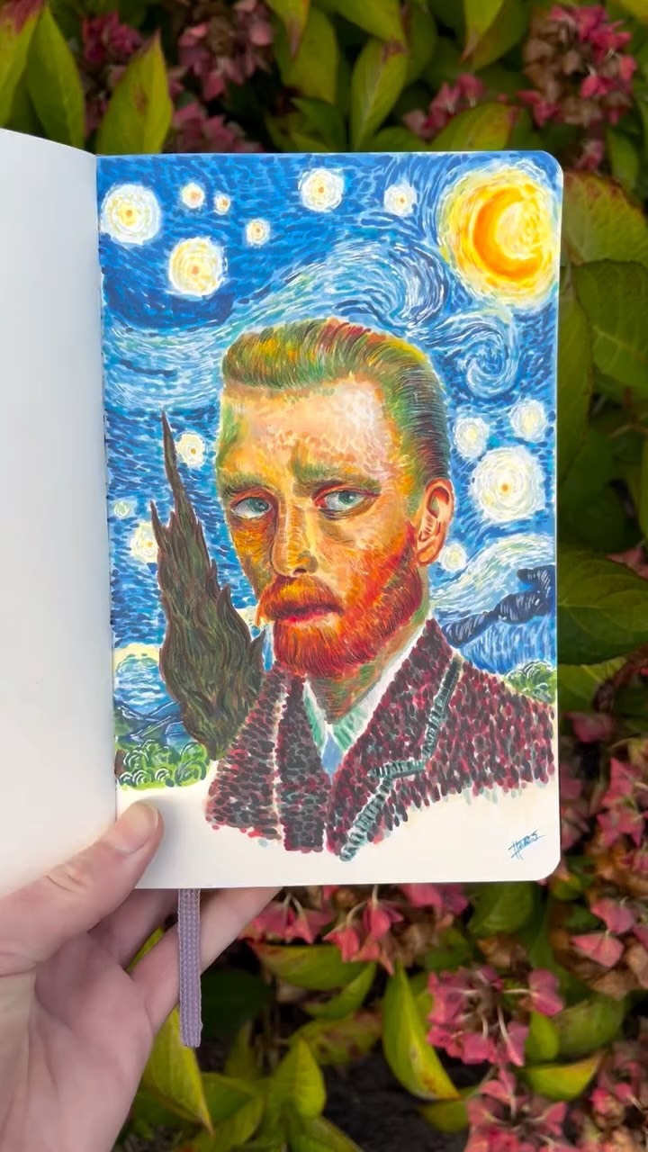 Van Gogh ✨
@vangoghandrembrandt challenged me to recreate Van Gogh into my own style!
.
.
.
.
#vangogh #vincentvangogh #starrynight #art #drawing #inspired #artwork #sketch #sketchbook #artistoninstagram #alcoholmarkers #vangoghandrembrandt #fyp