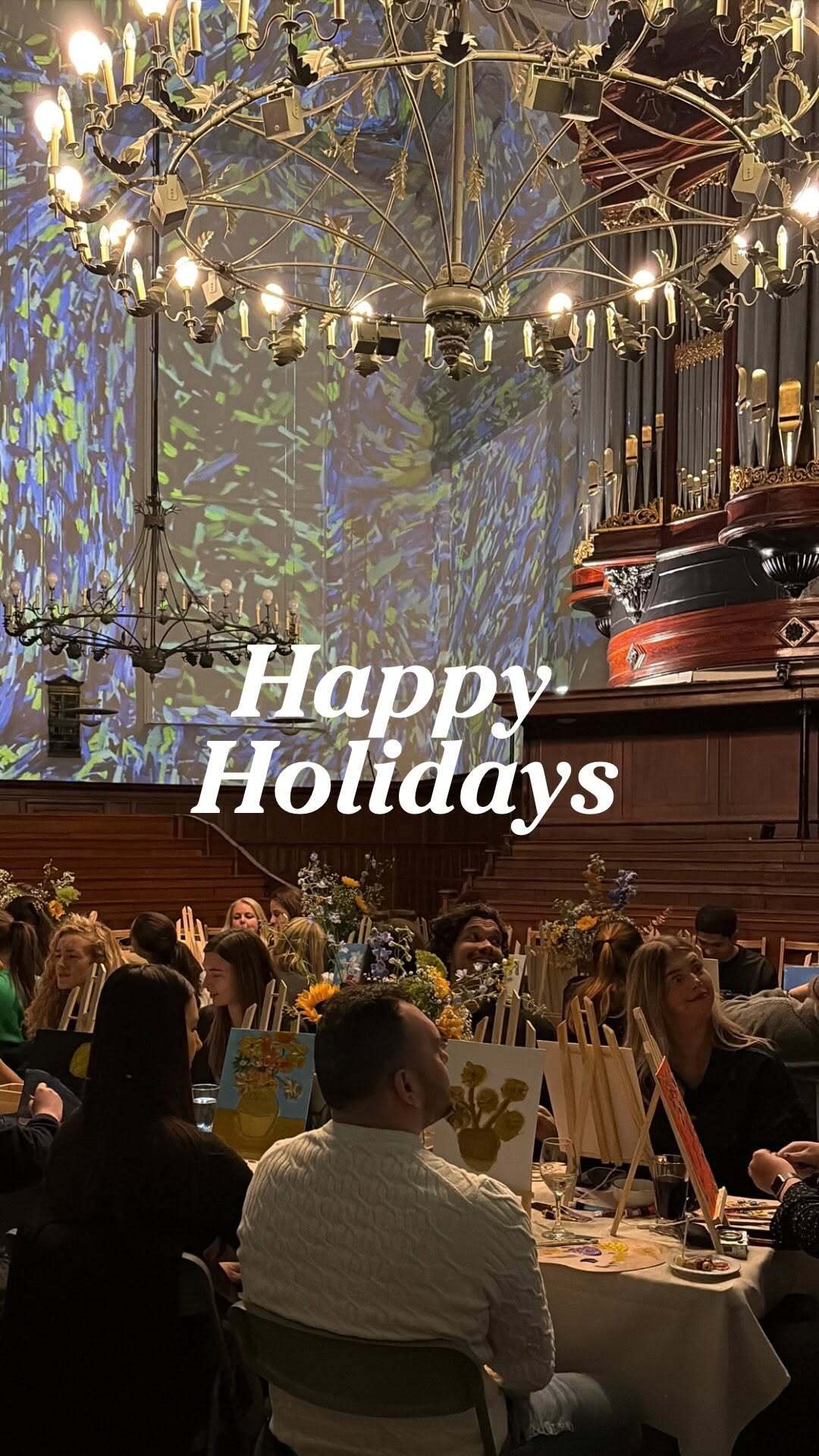 Happy Holidays from Van Gogh & Rembrandt – Immersive Show. 🎨💫
We brought their masterpieces to life with a breathtaking audiovisual experience. Art, light, and sound come together to create magic in the Noorderkerk.

2025 was extra special as we hosted our first Sip & Paint under the Starry Nights. New dates are coming soon in 2026. Stay tuned and follow our socials to secure your spot and experience art like never before!🎨✨🤍

#VanGoghandRembrandt #immersiveShow #Noorderkerk #SipAndPaint #SipandPaintNoorderkerk